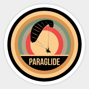 Retro Vintage Paragliding Gift For Paragliders Sticker